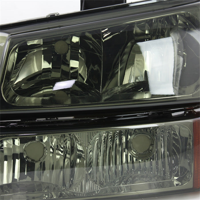 Spyder Auto 5064523 XTune Crystal Headlights/Bumper Lights; Amber Bumper Lights; Smoke; - Truck Part Superstore
