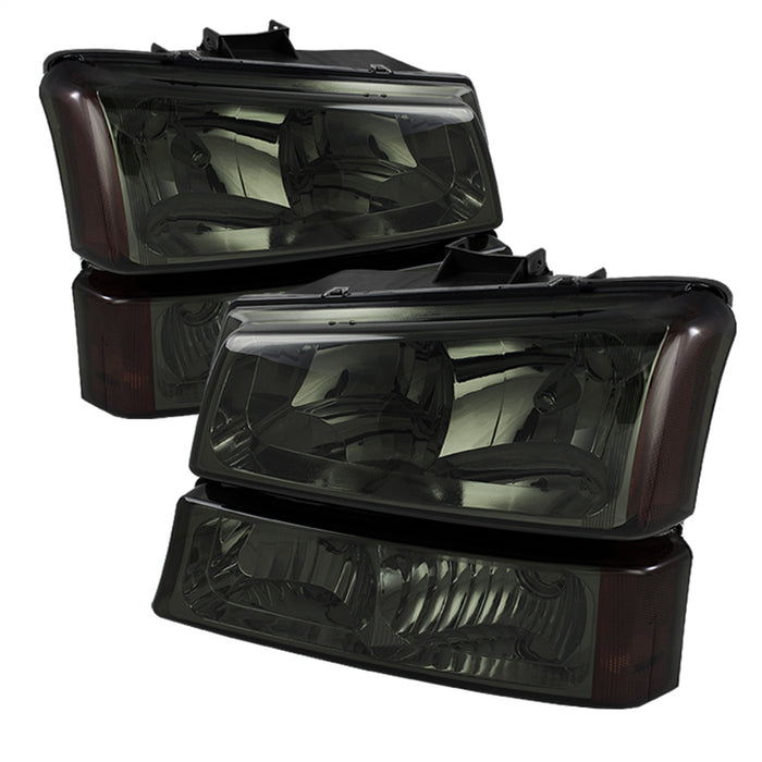 Spyder Auto 5064523 XTune Crystal Headlights/Bumper Lights; Amber Bumper Lights; Smoke; - Truck Part Superstore