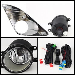 Spyder Auto 5064769 OEM Fog Lights; Bulbs Included; w/Switch; Pair; w/Chrome Cover; Clear; - Truck Part Superstore