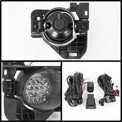 Spyder Auto 5064844 LED Fog Lights; Bulbs Included; w/Switch; Pair; Clear; - Truck Part Superstore
