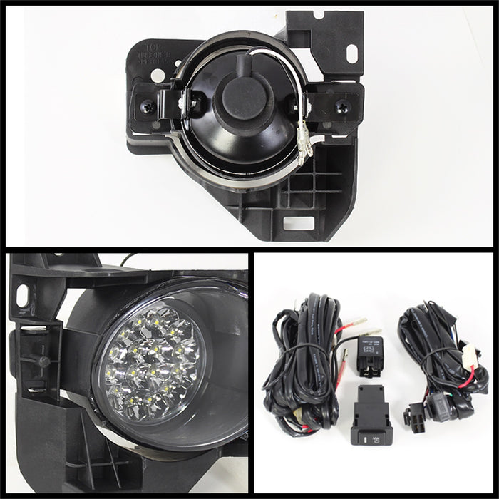 Spyder Auto 5064844 LED Fog Lights; Bulbs Included; w/Switch; Pair; Clear; - Truck Part Superstore