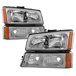 Spyder Auto 5064912 XTune Crystal Headlights/Bumper Lights; OE; Chrome; - Truck Part Superstore