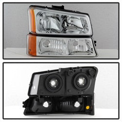 Spyder Auto 5064912 XTune Crystal Headlights/Bumper Lights; OE; Chrome; - Truck Part Superstore