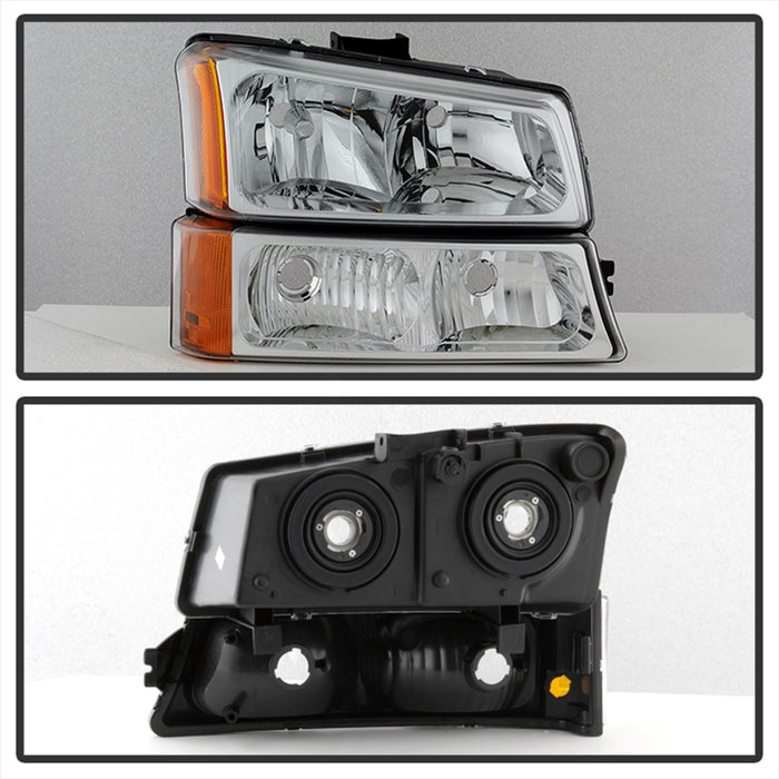Spyder Auto 5064912 XTune Crystal Headlights/Bumper Lights; OE; Chrome; - Truck Part Superstore