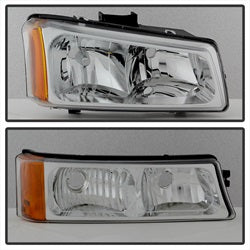 Spyder Auto 5064912 XTune Crystal Headlights/Bumper Lights; OE; Chrome; - Truck Part Superstore