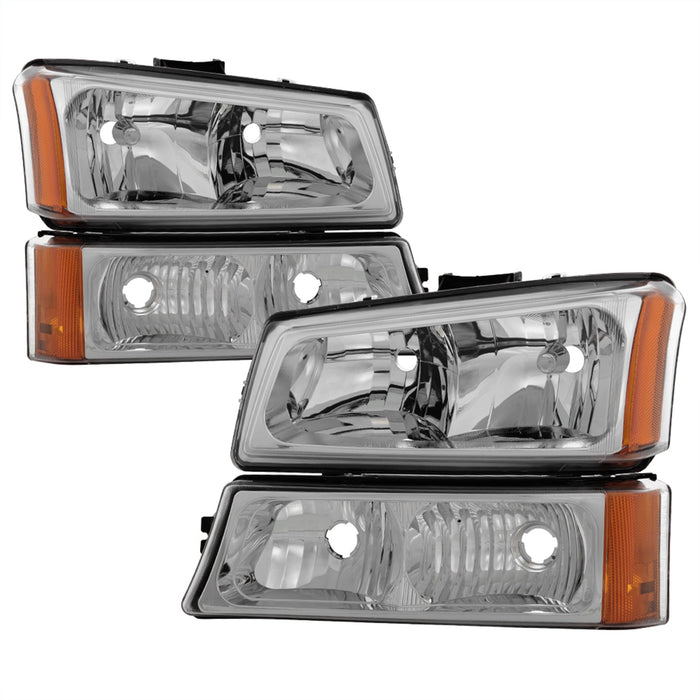 Spyder Auto 5064912 XTune Crystal Headlights/Bumper Lights; OE; Chrome; - Truck Part Superstore