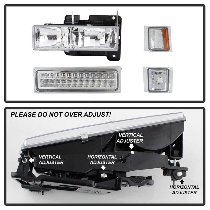 Spyder Auto 5069559 XTune Bumper Headlights/Corner Lights - Truck Part Superstore
