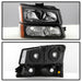 Spyder Auto 5069801 XTune Crystal Headlights/Bumper Lights; Black; - Truck Part Superstore