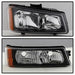 Spyder Auto 5069801 XTune Crystal Headlights/Bumper Lights; Black; - Truck Part Superstore