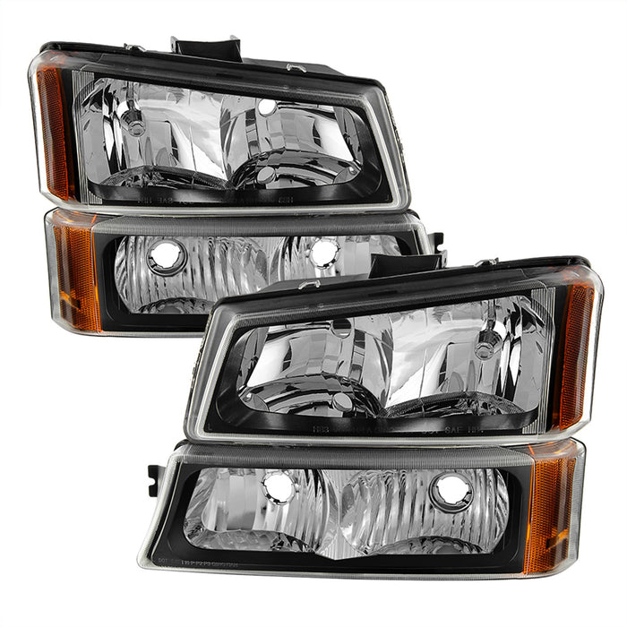 Spyder Auto 5069801 XTune Crystal Headlights/Bumper Lights; Black; - Truck Part Superstore