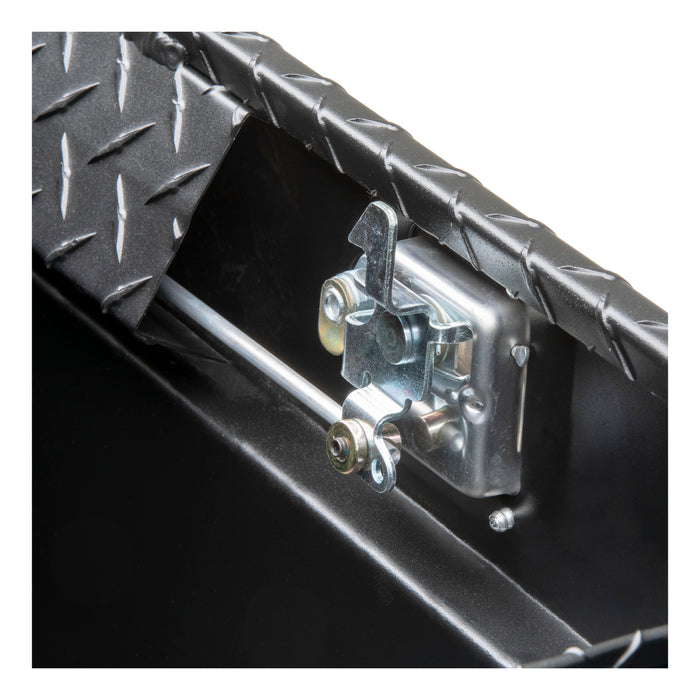 UWS EC10783 Matte Black Aluminum 69in. Deep Angle Tool Box; Low Profile (Heavy Packaging) - Truck Part Superstore