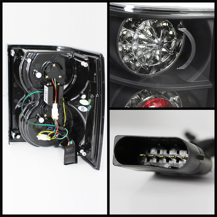 Spyder Auto 5070111 LED Tail Lights; Uses Stock Bulbs; Pair; Black; - Truck Part Superstore