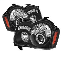 Spyder Auto 5070166 Halo LED Projector Headlights; Non-Replaceable LED; Pair; Black; - Truck Part Superstore