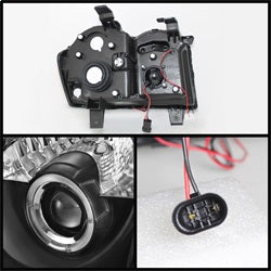 Spyder Auto 5070166 Halo LED Projector Headlights; Non-Replaceable LED; Pair; Black; - Truck Part Superstore