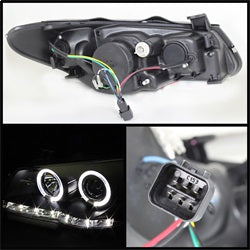Spyder Auto 5070241 DRL LED Projector Headlights; Uses Stock Bulbs; Pair; Black; - Truck Part Superstore