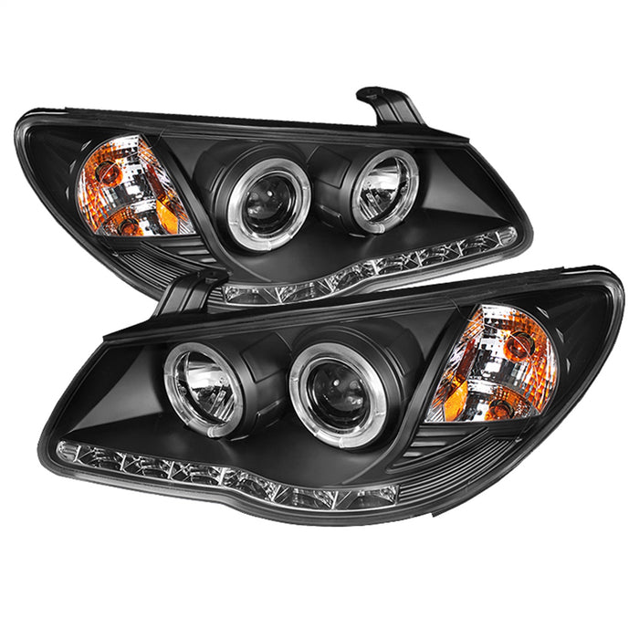 Spyder Auto 5070241 DRL LED Projector Headlights; Uses Stock Bulbs; Pair; Black; - Truck Part Superstore