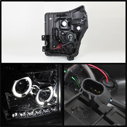 Spyder Auto 5070289 Halo LED Projector Headlights; Bulbs Included; Pair; Smoke; - Truck Part Superstore