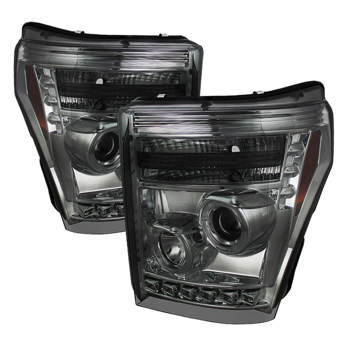 Spyder Auto 5070289 Halo LED Projector Headlights; Bulbs Included; Pair; Smoke; - Truck Part Superstore