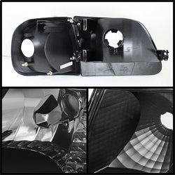 Spyder Auto 5070319 XTune Crystal Headlights; w/Corner Lights; Black; - Truck Part Superstore