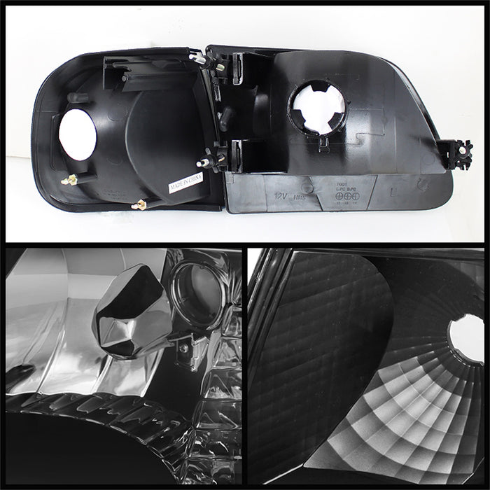 Spyder Auto 5070319 XTune Crystal Headlights; w/Corner Lights; Black; - Truck Part Superstore