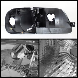 Spyder Auto 5070326 XTune Crystal Headlights; w/Corner Lights; Chrome; - Truck Part Superstore
