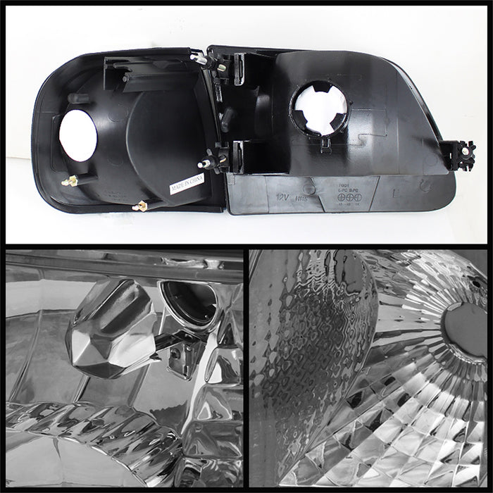 Spyder Auto 5070326 XTune Crystal Headlights; w/Corner Lights; Chrome; - Truck Part Superstore
