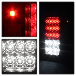 Spyder Auto 5070401 LED Tail Lights; Uses Stock Bulbs; Pair; Red Clear; - Truck Part Superstore