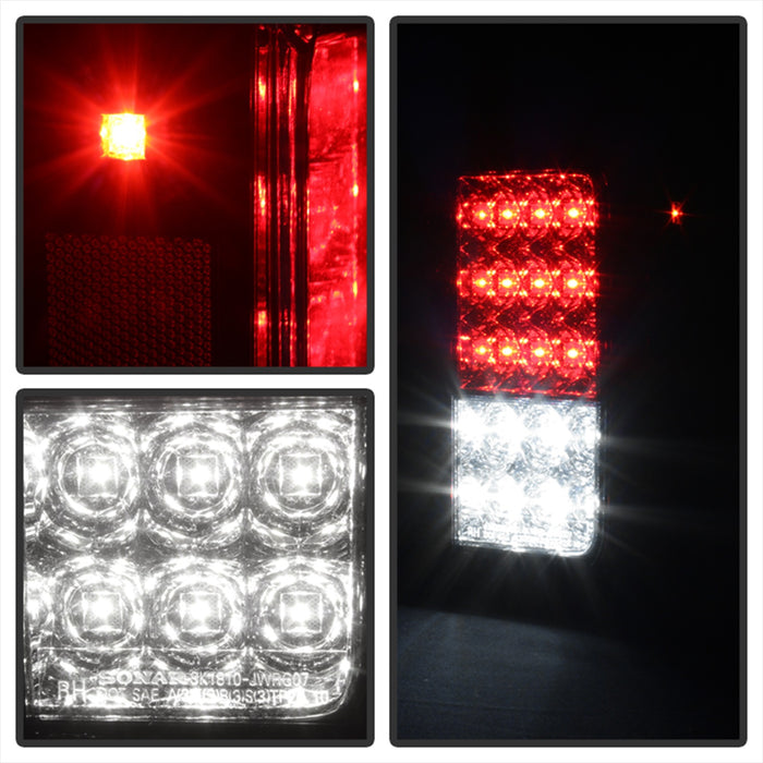 Spyder Auto 5070401 LED Tail Lights; Uses Stock Bulbs; Pair; Red Clear; - Truck Part Superstore