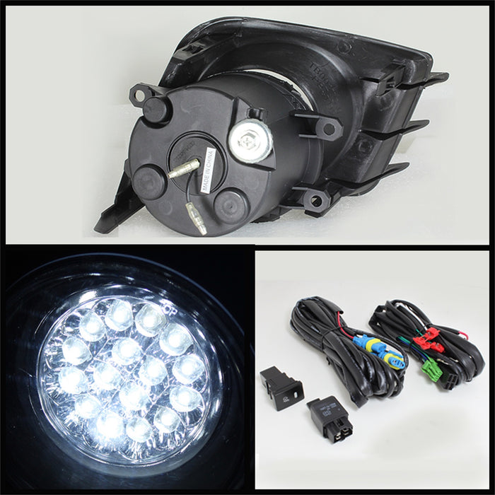Spyder Auto 5070531 LED Fog Lights; Bulbs Included; w/Switch; Pair; Clear; - Truck Part Superstore