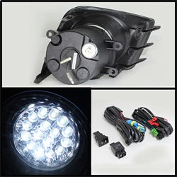 Spyder Auto 5070531 LED Fog Lights; Bulbs Included; w/Switch; Pair; Clear; - Truck Part Superstore