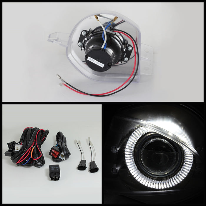 Spyder Auto 5070548 Halo Projector Fog Lights; Bulbs Included; w/Switch; Pair; Clear; - Truck Part Superstore