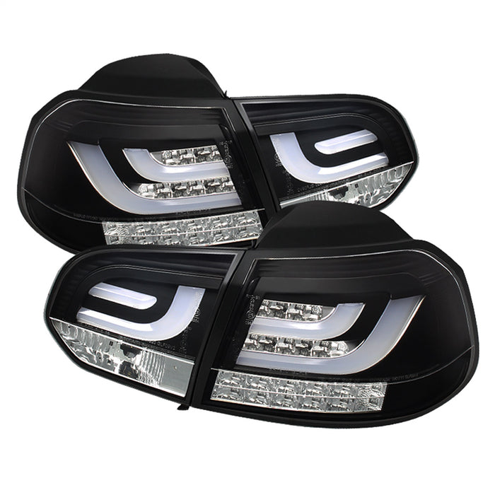 Spyder Auto 5071767 LED Tail Lights; Uses Stock Bulbs; G2 Type w/Light Bar; Pair; Black; - Truck Part Superstore