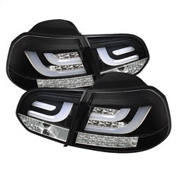 Spyder Auto 5071767 LED Tail Lights; Uses Stock Bulbs; G2 Type w/Light Bar; Pair; Black; - Truck Part Superstore