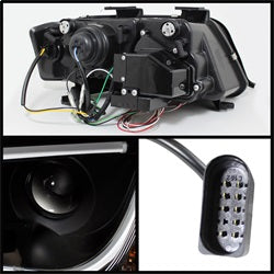 Spyder Auto 5071873 DRL LED Projector Headlights - Truck Part Superstore