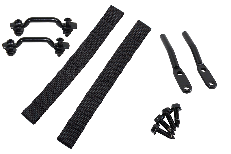 Kentrol 50725 Jeep CJ/YJ Door Strap Kit For 76-95 Jeep CJ/YJ Black Powdercoat Stainless Steel Kentrol - Truck Part Superstore