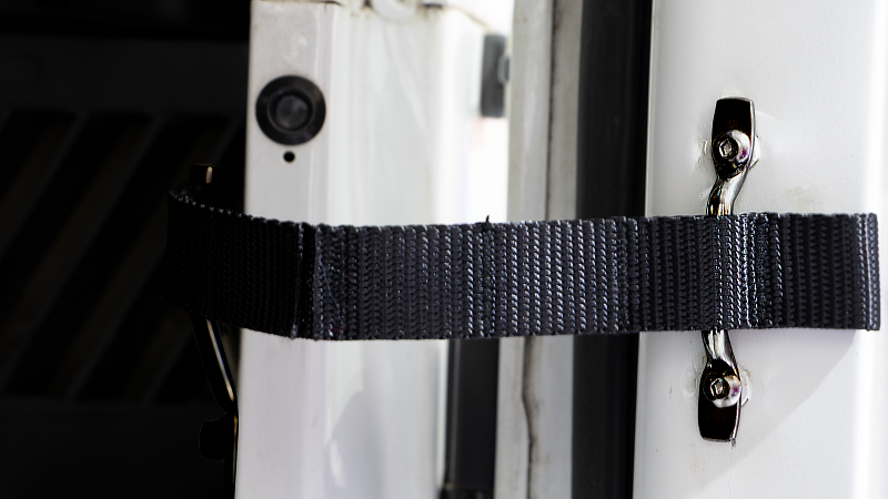 Kentrol 50725 Jeep CJ/YJ Door Strap Kit For 76-95 Jeep CJ/YJ Black Powdercoat Stainless Steel Kentrol - Truck Part Superstore
