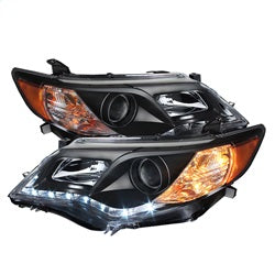 Spyder Auto 5072658 DRL Projector Headlights; Uses Stock Bulbs; Pair; Black; - Truck Part Superstore
