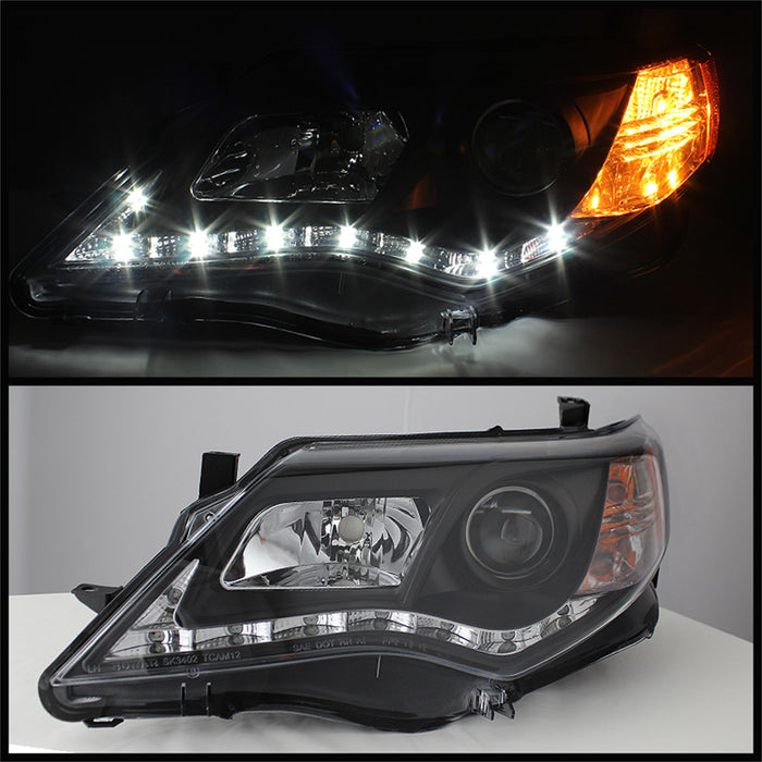 Spyder Auto 5072658 DRL Projector Headlights; Uses Stock Bulbs; Pair; Black; - Truck Part Superstore