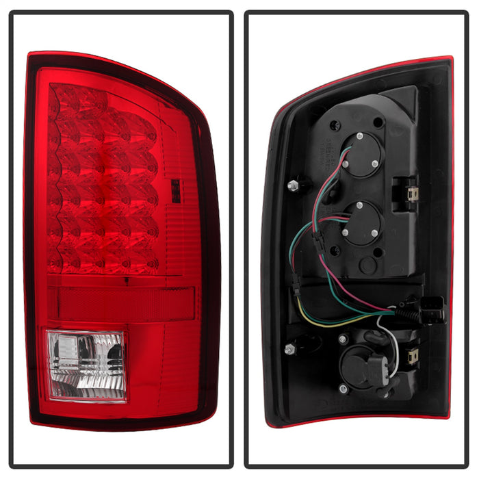 Spyder Auto 5072993 XTune LED Tail Lights; Red Clear Lens; Black Housing; - Truck Part Superstore