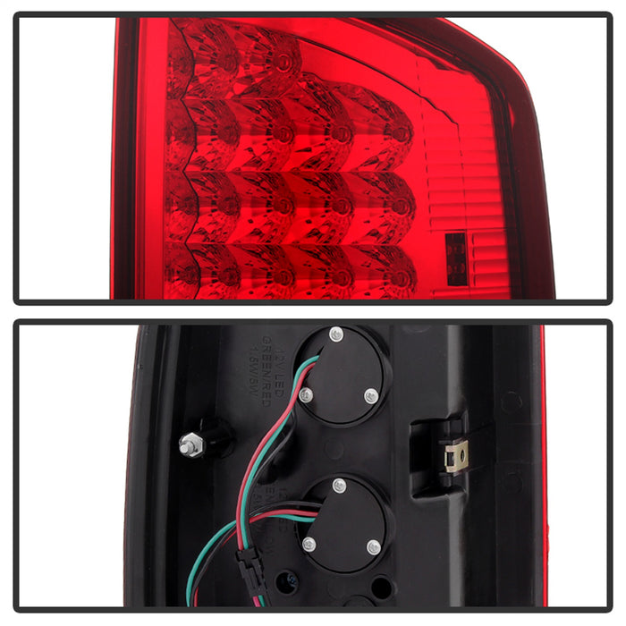 Spyder Auto 5072993 XTune LED Tail Lights; Red Clear Lens; Black Housing; - Truck Part Superstore