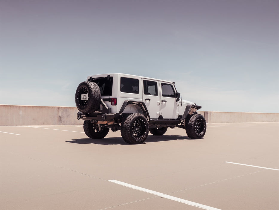 Road Armor 5072R1B-TC Stealth Rear Bumper; Mid Width; w/Tire Carrier Assembly; Texture Black; - Truck Part Superstore