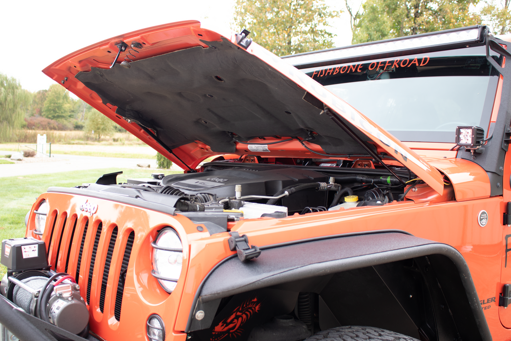 Kentrol 50730 Jeep JK Hoold Lift Support Black Painted Steel Kentrol - Truck Part Superstore