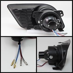 Spyder Auto 5073273 Halo Projector Fog Lights; Bulbs Included; w/Switch; Pair; Clear; - Truck Part Superstore
