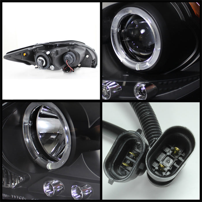 Spyder Auto 5073303 Halo LED Projector Headlights; Bulbs Included; w/Replaceable LEDs; Pair; Black; - Truck Part Superstore