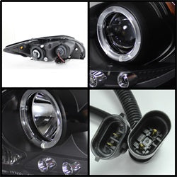 Spyder Auto 5073303 Halo LED Projector Headlights; Bulbs Included; w/Replaceable LEDs; Pair; Black; - Truck Part Superstore