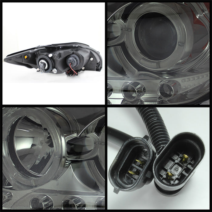 Spyder Auto 5073327 Halo LED Projector Headlights; Bulbs Included; w/Replaceable LEDs; Pair; Smoke; - Truck Part Superstore