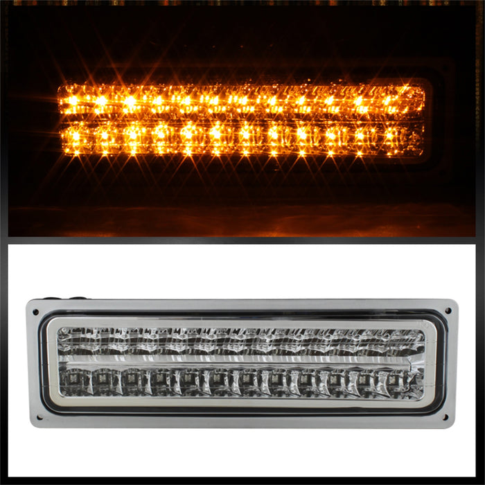 Spyder Auto 5073549 XTune Crystal Headlights; w/Corner And LED Bumper; Chrome; - Truck Part Superstore
