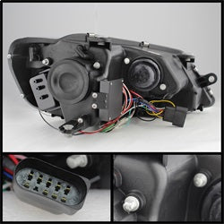 Spyder Auto 5073655 DRL LED Projector Headlights - Truck Part Superstore