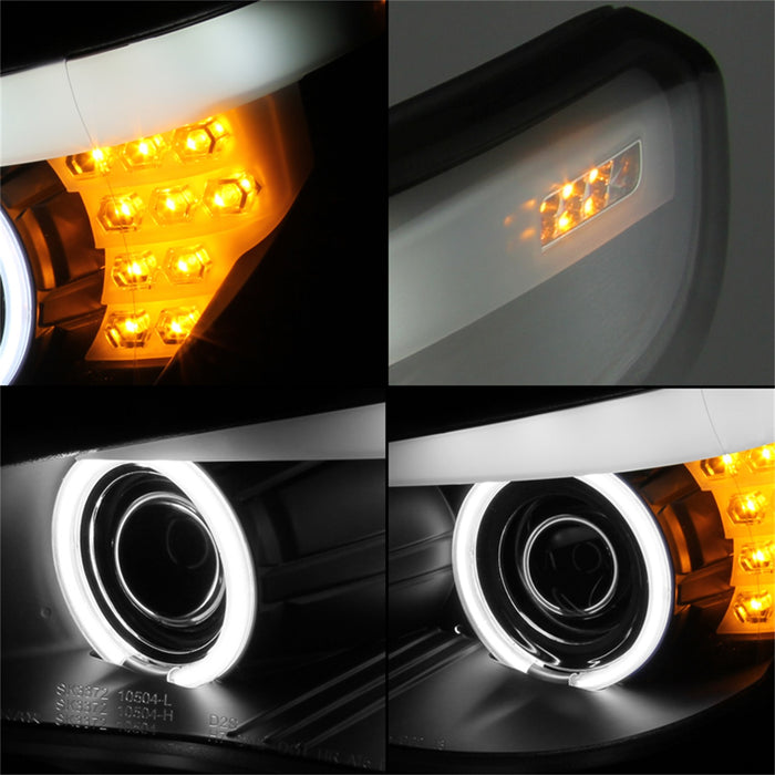 Spyder Auto 5074041 CCFL Halo Projector Headlights; Not Compatible w/ Xenon/HID Model; Black; - Truck Part Superstore
