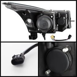 Spyder Auto 5074164 DRL Projector Headlights; Light Tube; High H1/Low H7 Bulbs Included; Black; - Truck Part Superstore